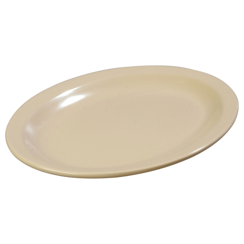 028-KL12725 12" x 9" Oval Kingline Platter - Melamine, Tan