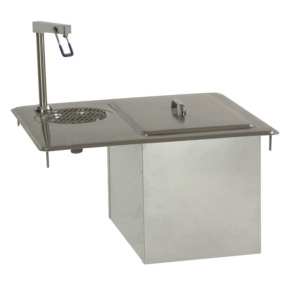 032-204 24" x 21" Drop In Ice Bin w/ 45 lb Capacity - Insulated, Stainless