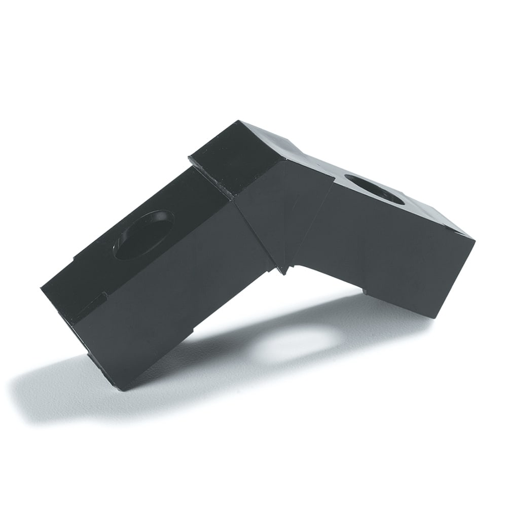 028-900103 Sneeze Guard Assembly Block - 1" Square, 30 Angle, Polycarbonate, Black