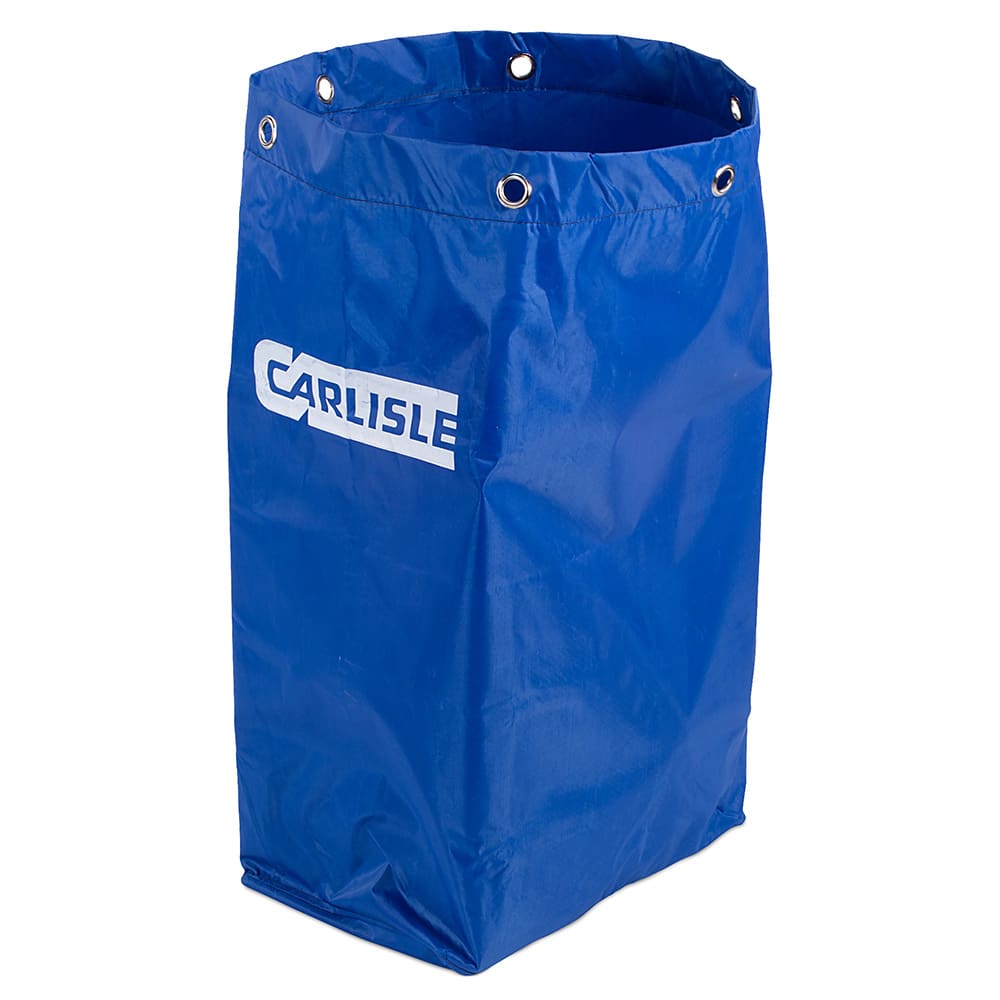 028-JC194614 25 gal Janitorial Cart Replacement Bag, Rip-Stop Nylon, Blue