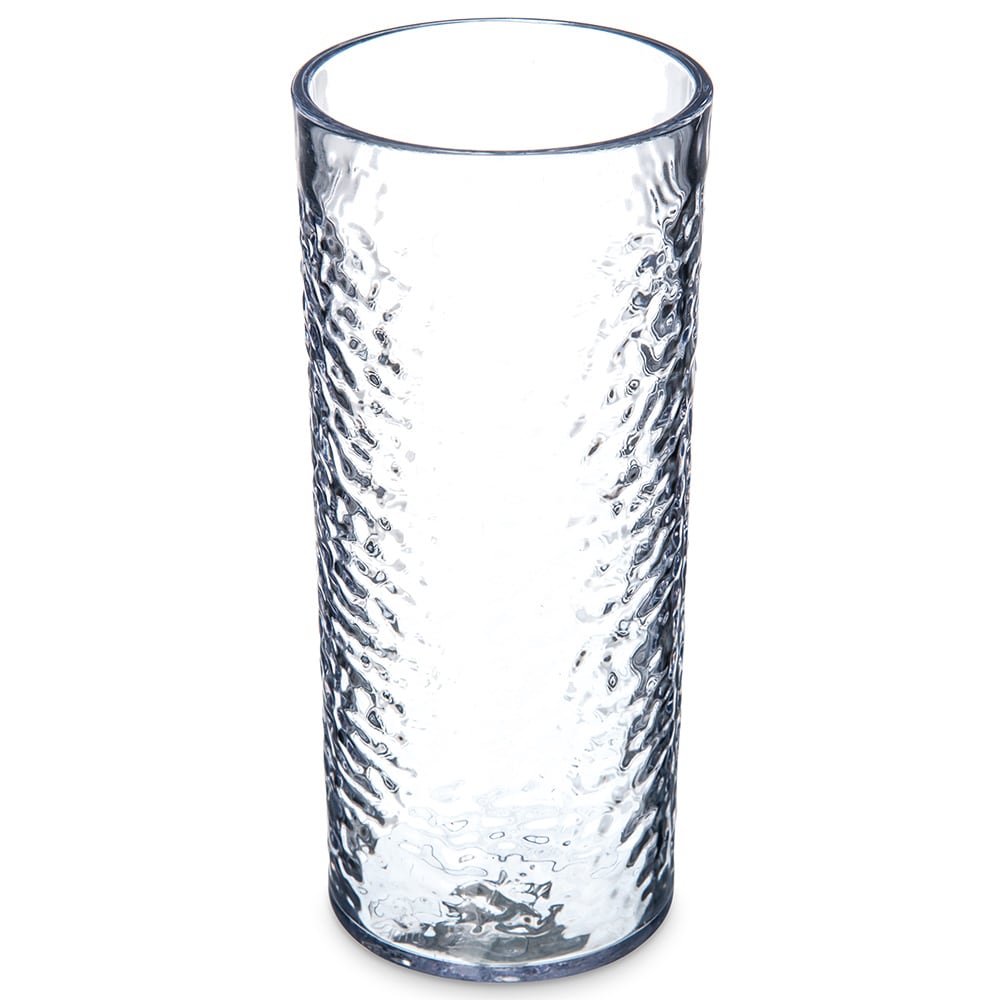 028-5519C 20 oz Clear Pebbled Plastic Tumbler