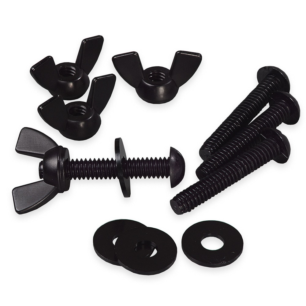 028-770200 Sneeze Guard Hardware - Single-Sided, Black