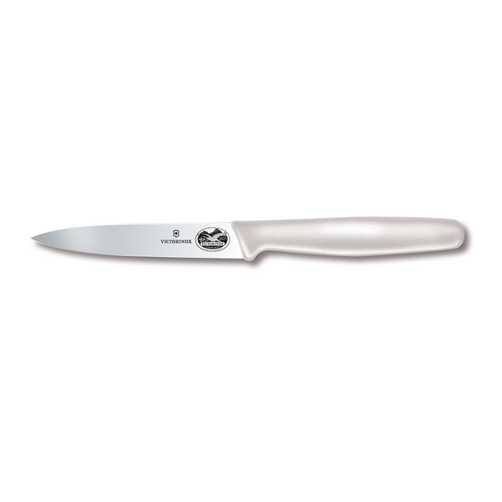 037-47809 Paring Knife w/ 4" Blade, White Nylon Handle