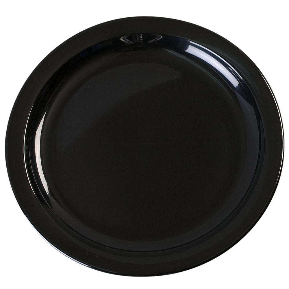 028-KL20103 7 1/4" Round Melamine Sandwich Plate, Black