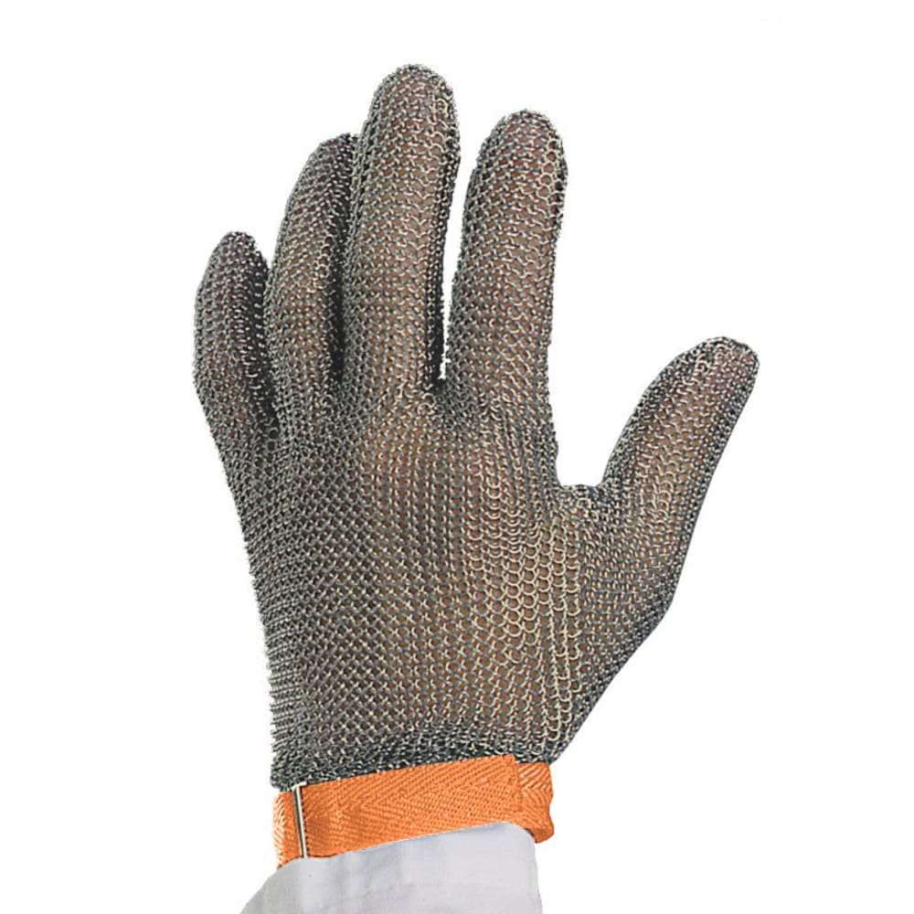 Victorinox - Swiss Army 7.9039.XL Extra Large Cut Resistant Glove - Stainless Steel, Orange Wrist Band