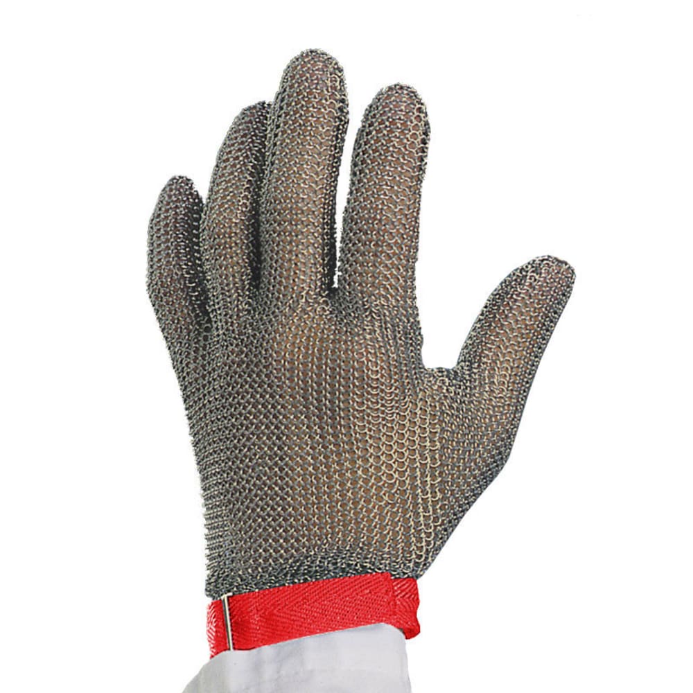 Victorinox - Swiss Army 7.9039.M Medium Cut Resistant Glove - Stainless Steel, Red Wrist Band