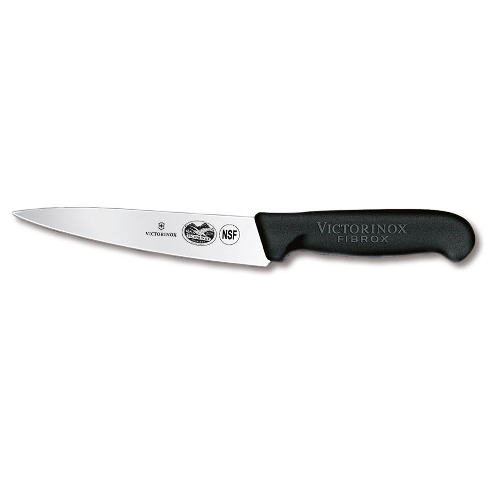 Victorinox - Swiss Army 5.2003.15-X8 Chef's Knife w/ 6" Blade, Black Fibrox® Nylon Handle
