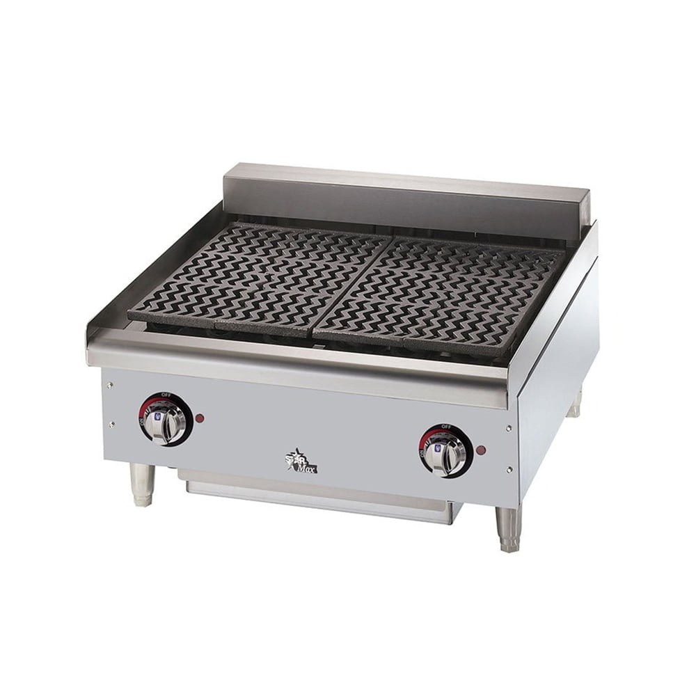 062-5124CF2081 24" Charbroiler w/ Removable Cast Iron Grids & Water Pan, 208v/1-3ph