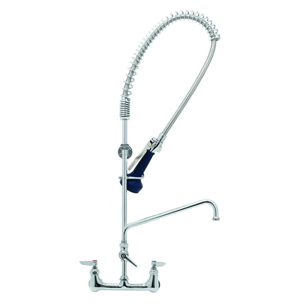 064-B0133A0808C 37 9/16"H Wall Mount Pre Rinse Faucet - 13/20 GPM, Base with Nozzle 