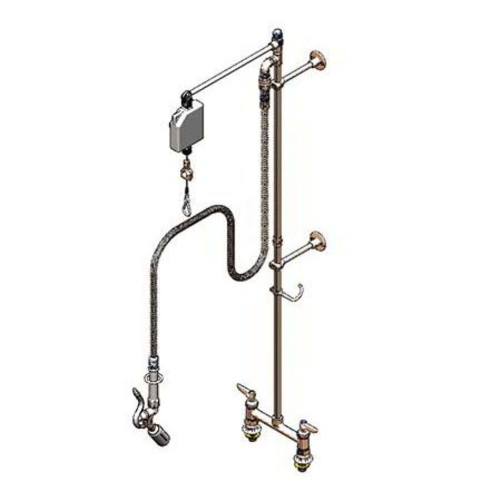 064-B2279 55"H Deck Mount Pre Rinse Faucet - 13/20 GPM, Base with Nozzle