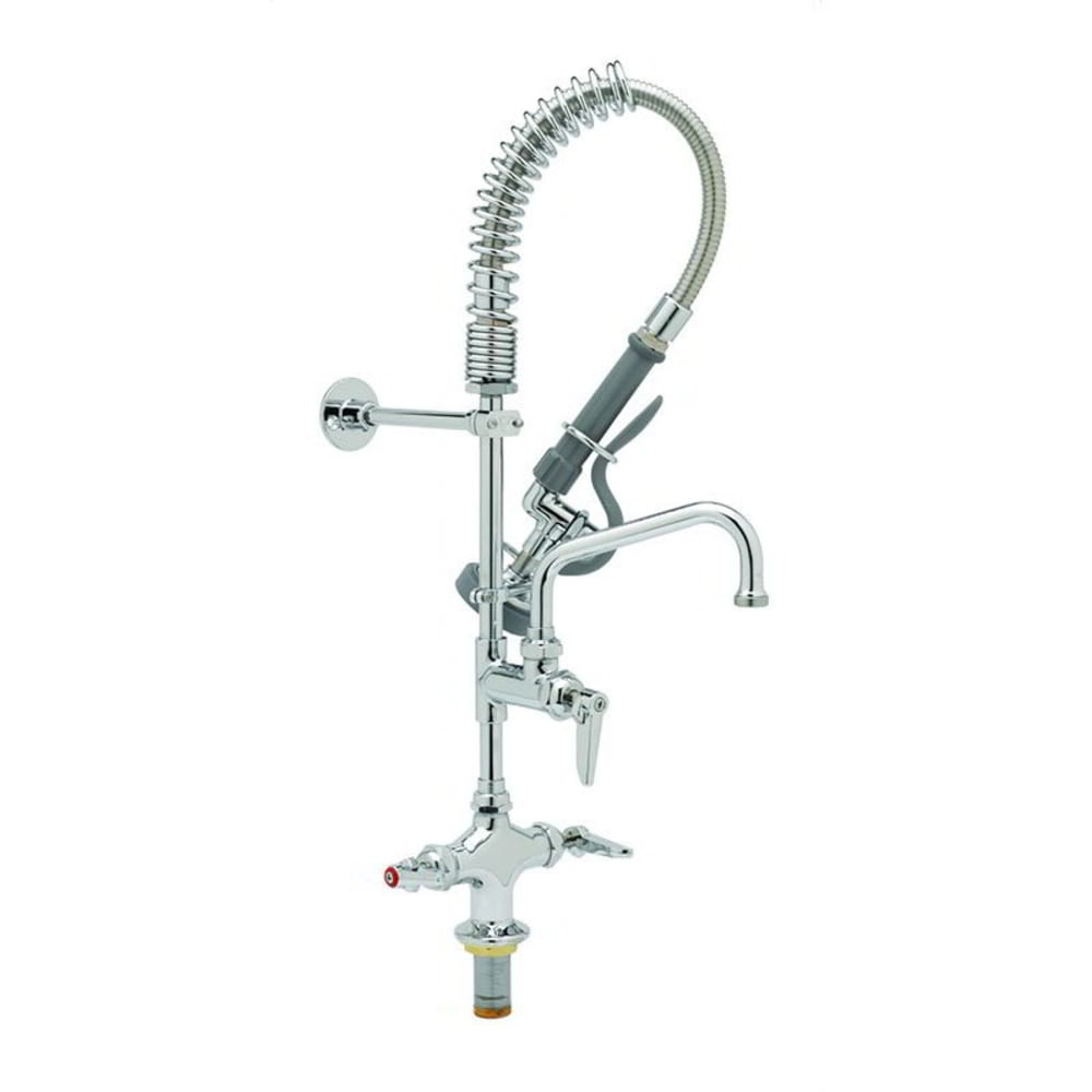 T&S MPZ2DLN08CR 23 13/16"H Deck Mount Pre Rinse Faucet - 1.15 GPM, Base with Nozzle