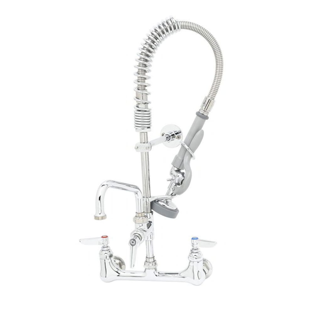 T&S MPZ8WLN08CR 22"H Wall Mount Pre Rinse Faucet - 1.15 GPM, Base with Nozzle