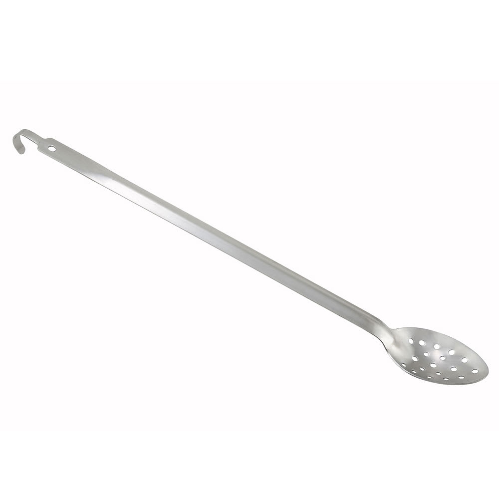 080-BHKP21 21" Perforated Basting Spoon w/ Hang Hook, Heavy-Duty, Stainless