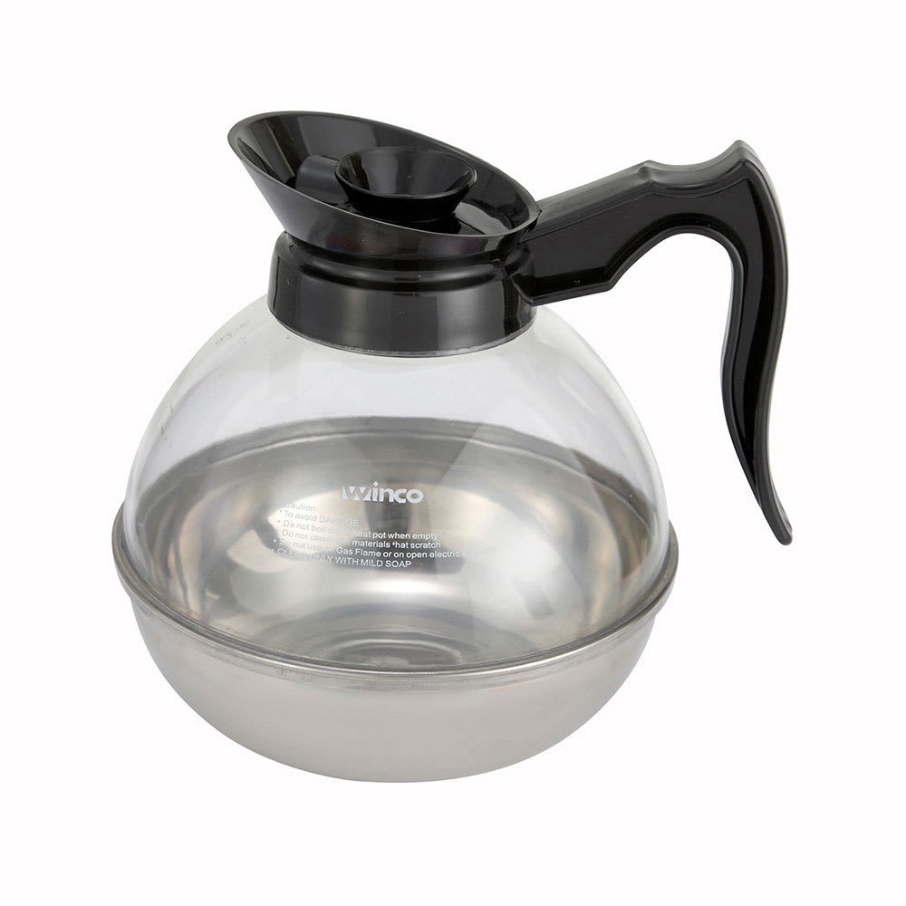 080-CD64K 64 oz Regular Coffee Decanter w/ Black Plastic Handle