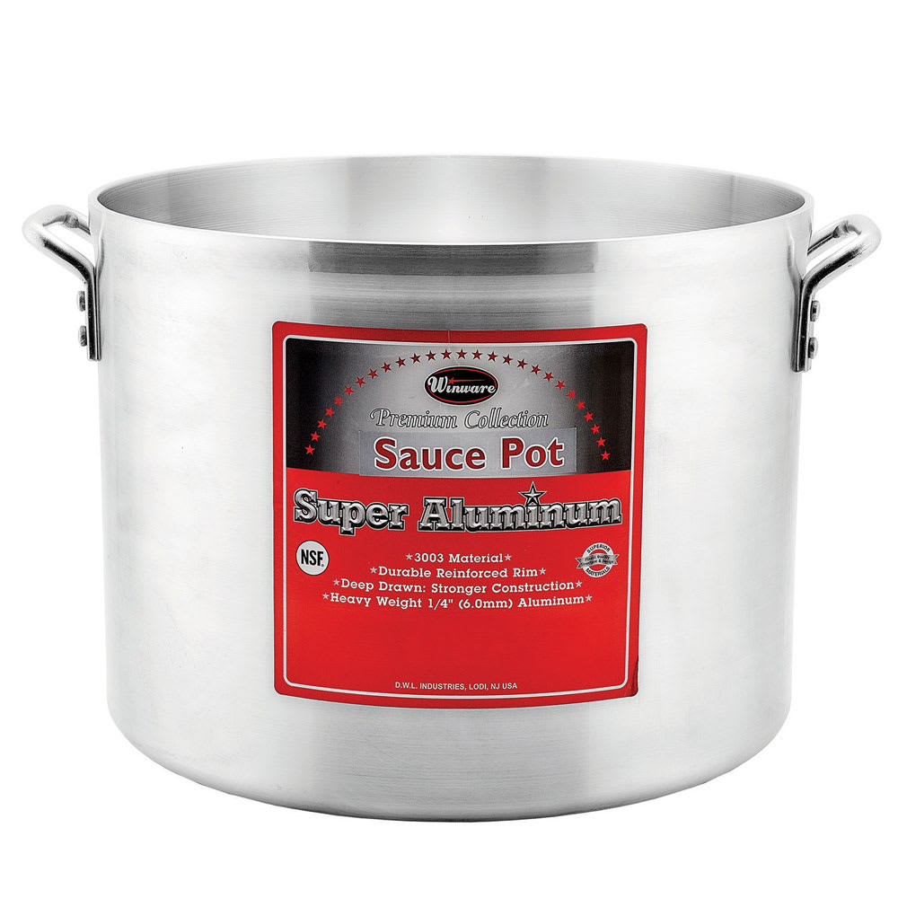 080-AXAP40 40 qt Aluminum Sauce Pot - 16" x 11 1/2"