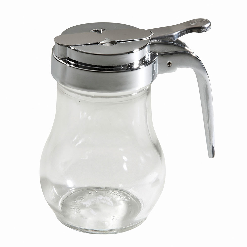 080-G115 6 oz Teardrop Dripcut Server - Glass, Chrome Top