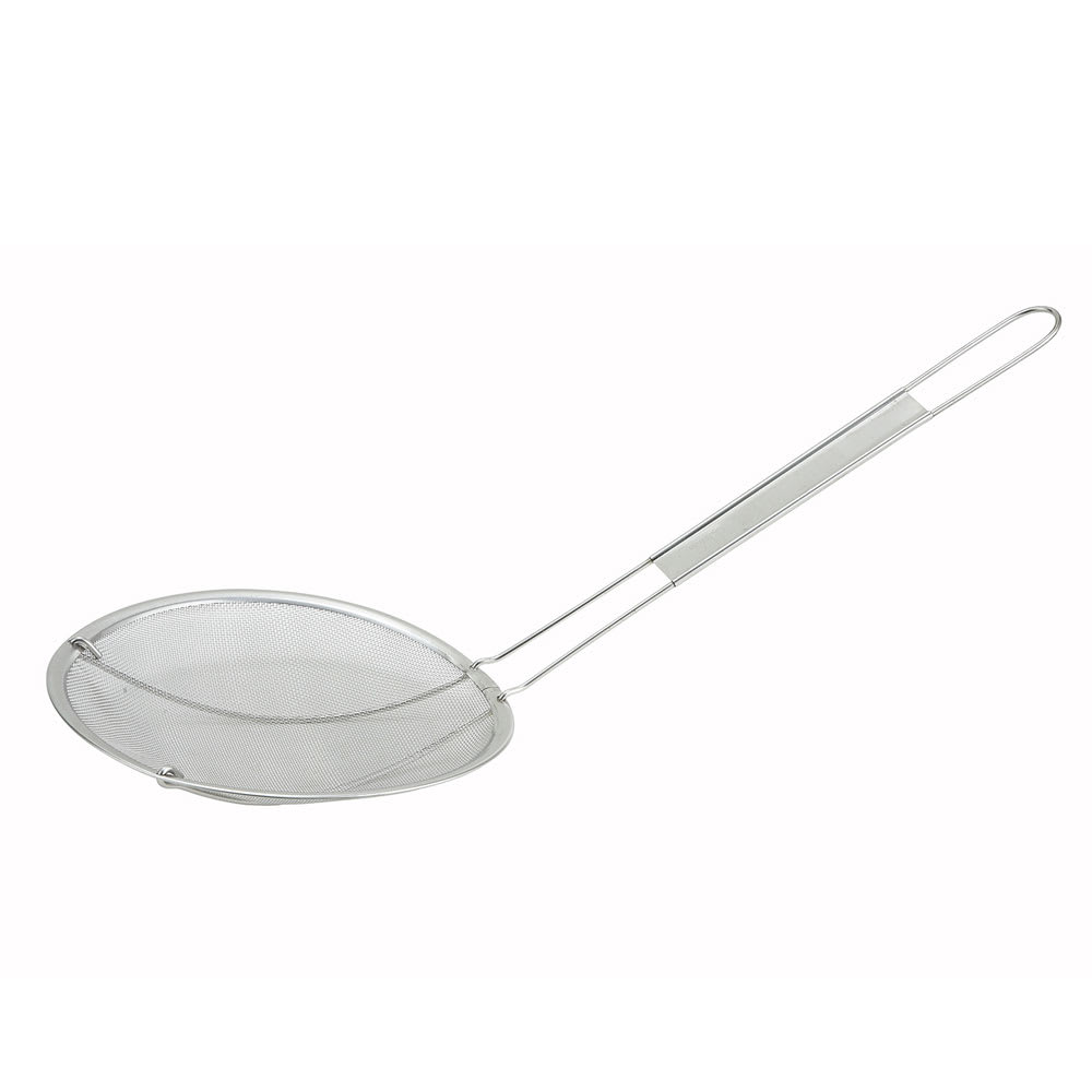 080-MSS65F 6 1/2" Round Strainer w/ Single Fine Mesh, Stainless