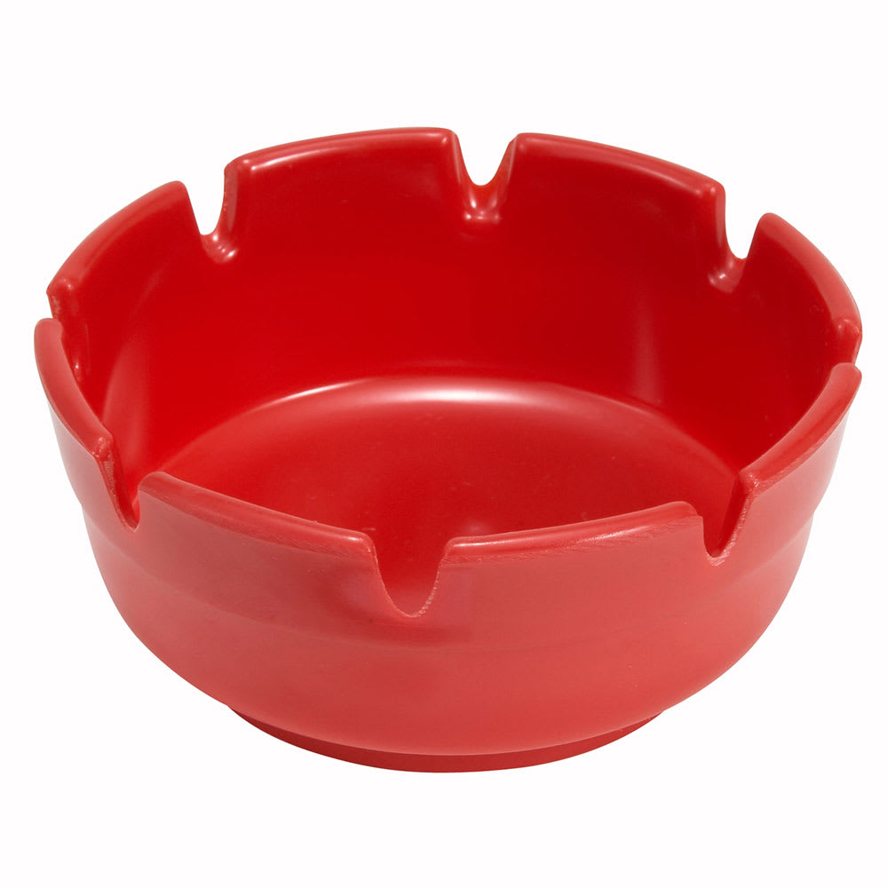 080-MAS4R 4" Round Ashtray, Red Melamine