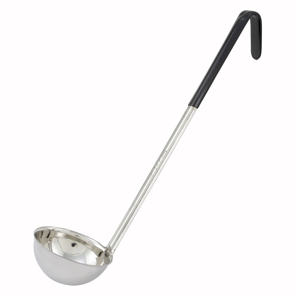 080-LDC6 6 oz Ladle - Stainless Steel, Black Handle