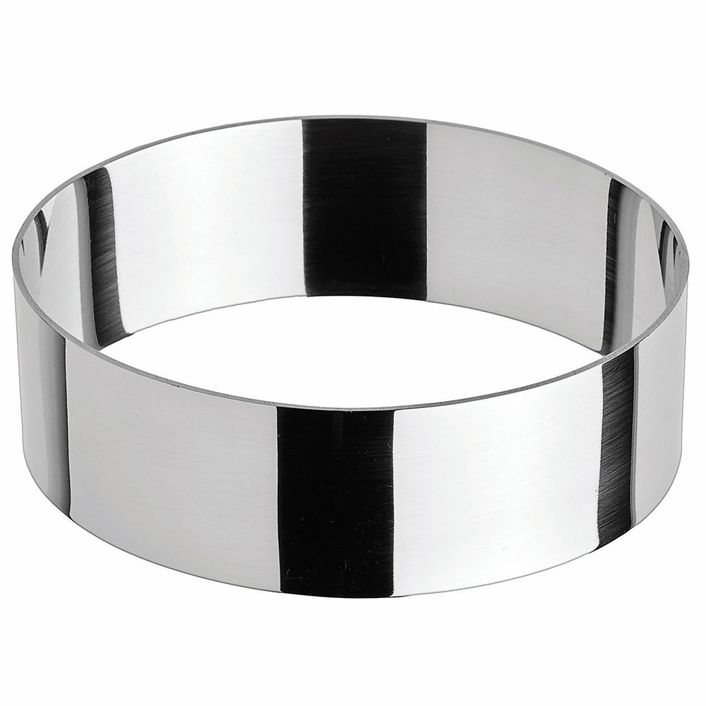 080-SPM41O Oval Pastry Mold - 4" x 1 3/8", Stainless
