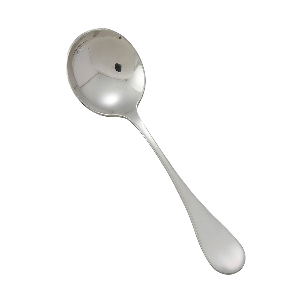 Winco 0037-04 6 1/4" Bouillon Spoon with 18/8 Stainless Grade, Venice Pattern