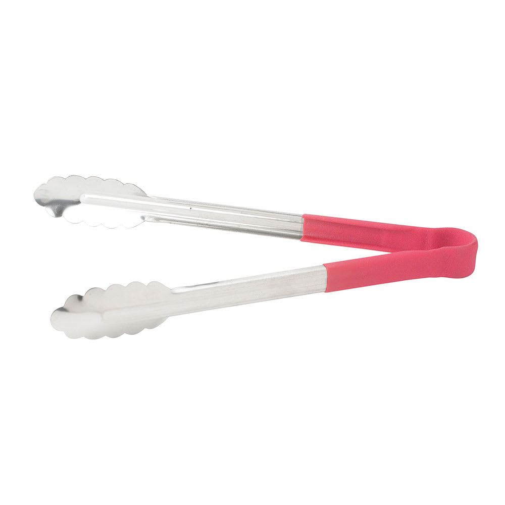 080-UTPH16R 16"L Stainless Utility Tong, Red