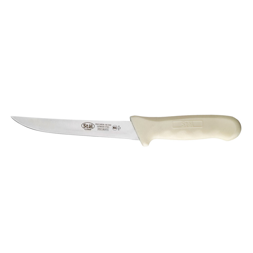 080-KWP62 6" Wide Boning Knife w/ Stiff Blade, High Carbon Steel