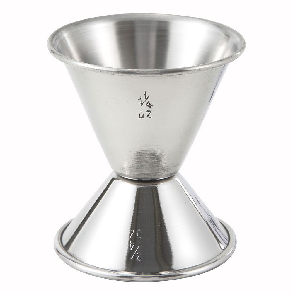 080-J2 Double Jigger - 3/4 & 1 1/4 oz, Stainless