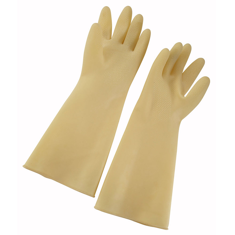 080-NLG816 Small Natural Latex Gloves, 8 1/2 x 16", Ivory