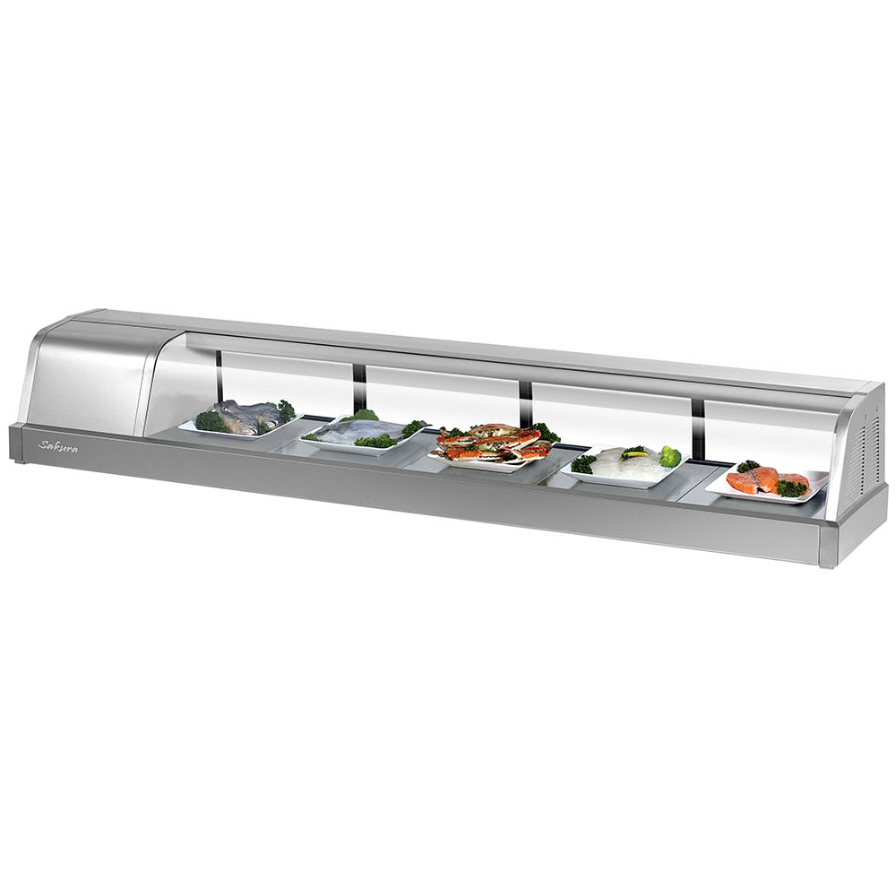 083-SAKURA70L 72" Sushi Case w/ (4) Doors - Left Compressor, 115v