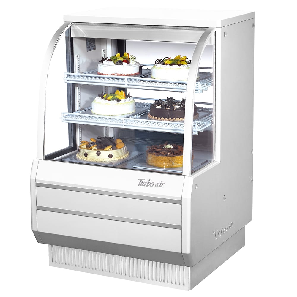 083-TCGB362 36 1/2" Full Service Bakery Case w/ Curved Glass - (3) Levels, 115v