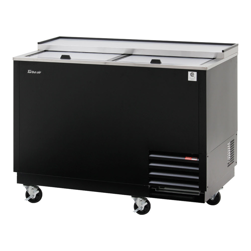 083-TBC50SBGFN 2 Section Glass Chiller w/ 140 Mug Capacity, Black, 115v