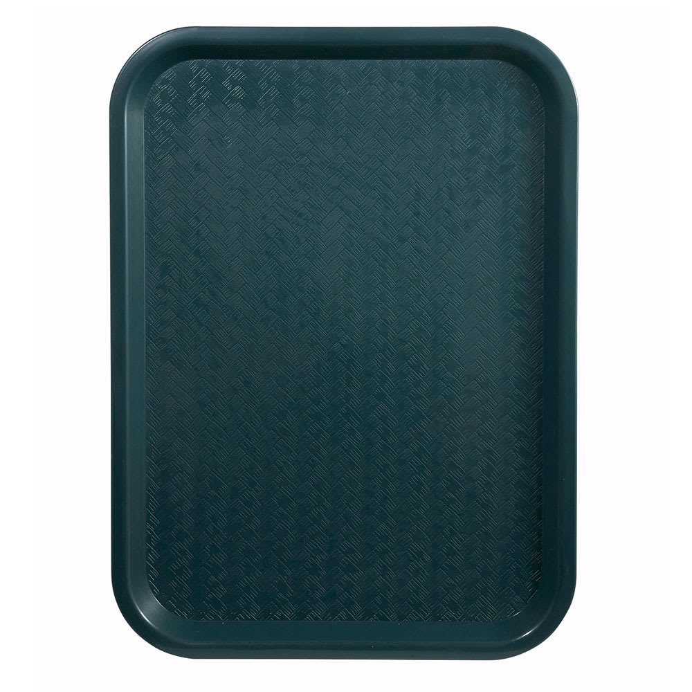 080-FFT1418G Plastic Fast Food Tray - 18"L x 14"W, Green 