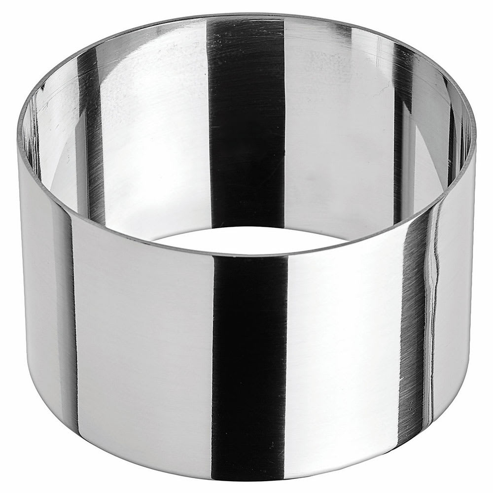 080-SPM31R Round Pastry Mold - 3" x 1 3/4", Stainless
