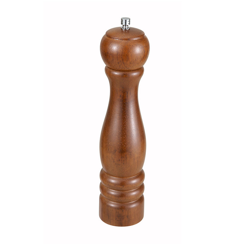 080-WPM10 10"H Pepper Mill - Rubberwood, Brown