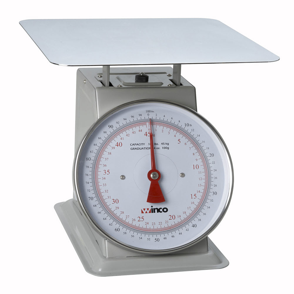 080-SCAL9100 100 lb Receiving Scale, 9" Dial, Large Steel Platform