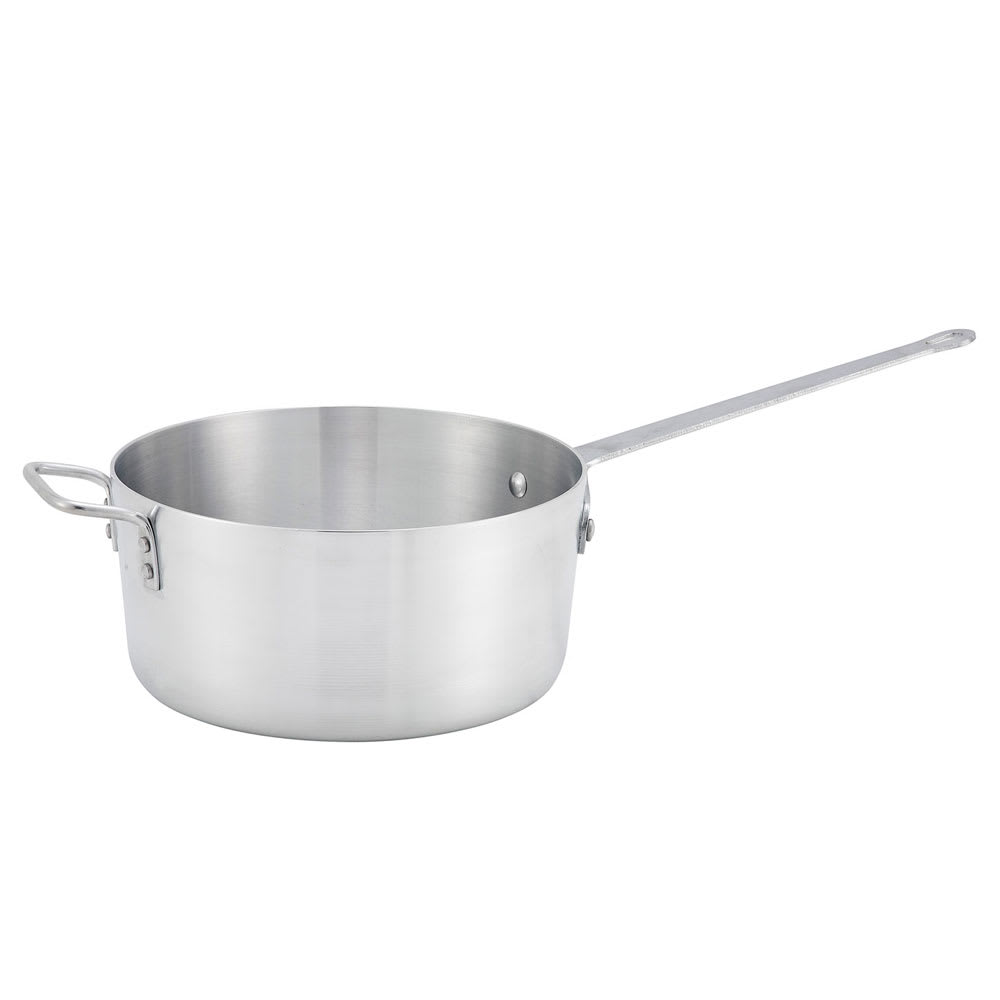 Winco SSSP-6 6 qt Stainless Steel Saucepan w/ Hollow Metal Handle