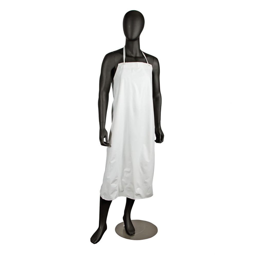 094-614DVAWH Vinyl Dishwashing Apron - 43" x 36", White