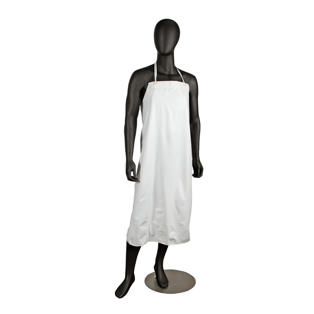 094-614DVAWH8 Vinyl Dishwashing Apron - 43" x 36", White