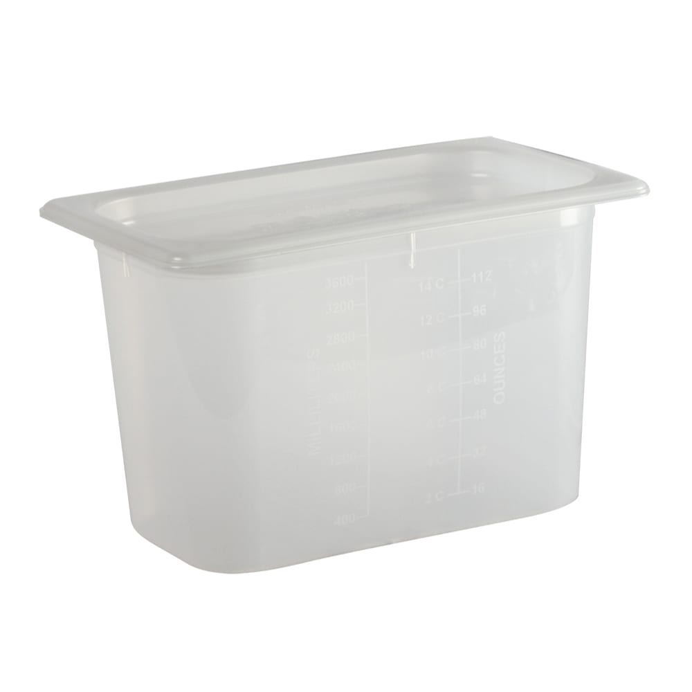 094-MP14 1/4 Size ModPan Food Pan w/ Lid - Stackable, Polypropylene, Clear