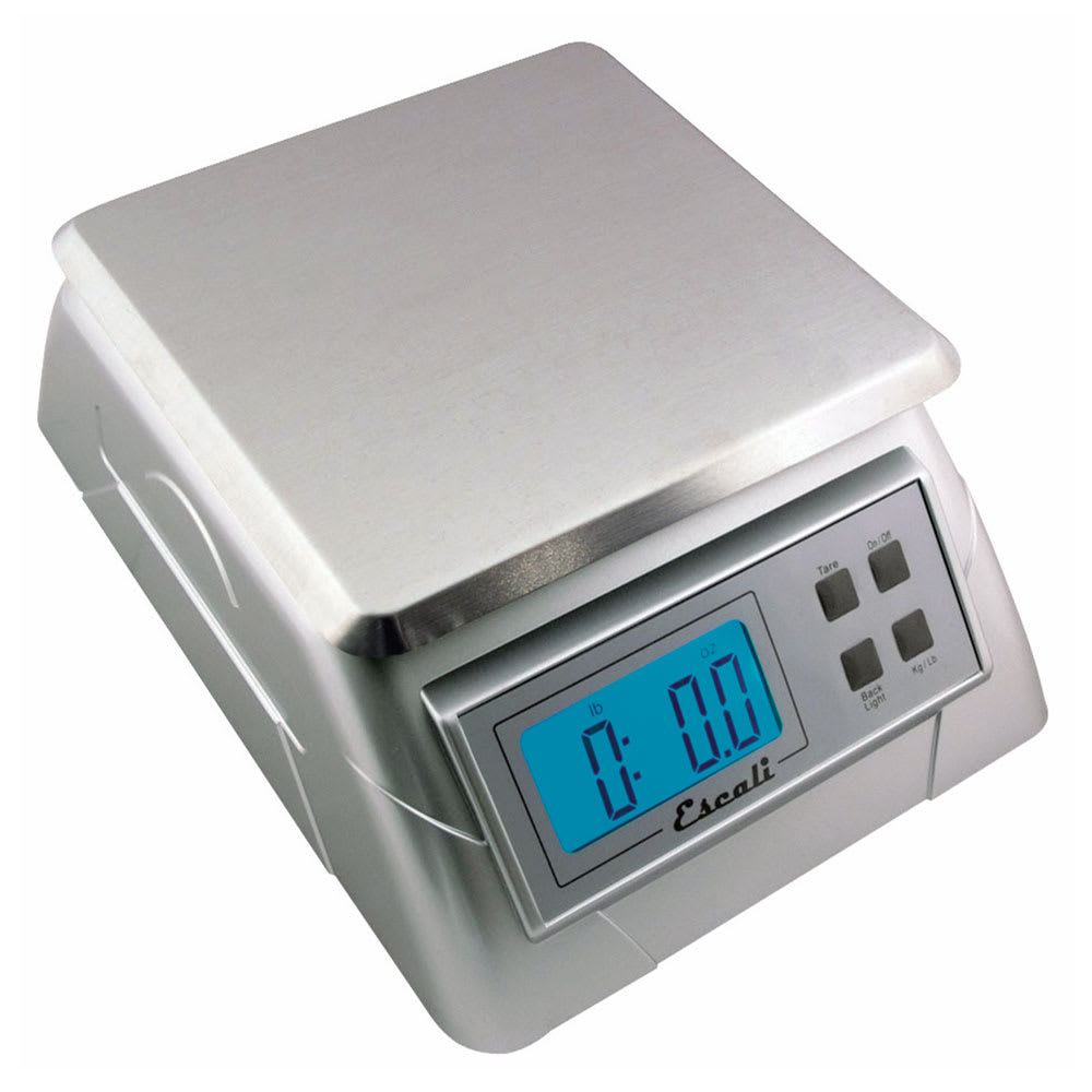 094-SCDG13R Escali 13 lb Digital Scale w/ Removable Platform - 7" x 9 1/2", Stainless S...