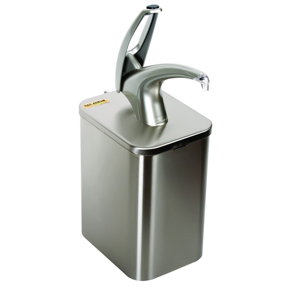094-P4900 Condiment Dispenser Box System w/ Pump, Liner, Bag Adapter, Plug & Dip Tube, Metal