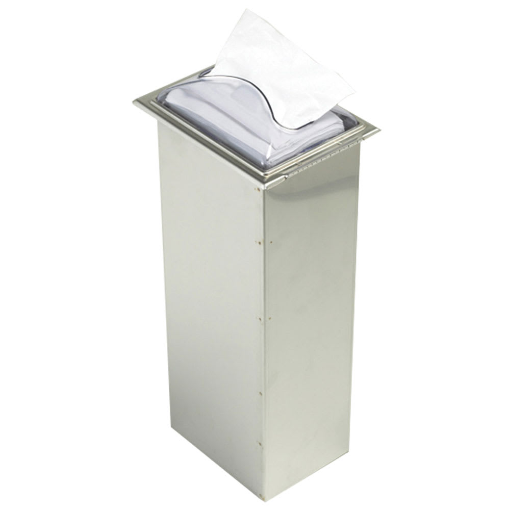 094-H2003CLSS In-Counter 750 Interfold Napkin Dispenser, Clear & Steel