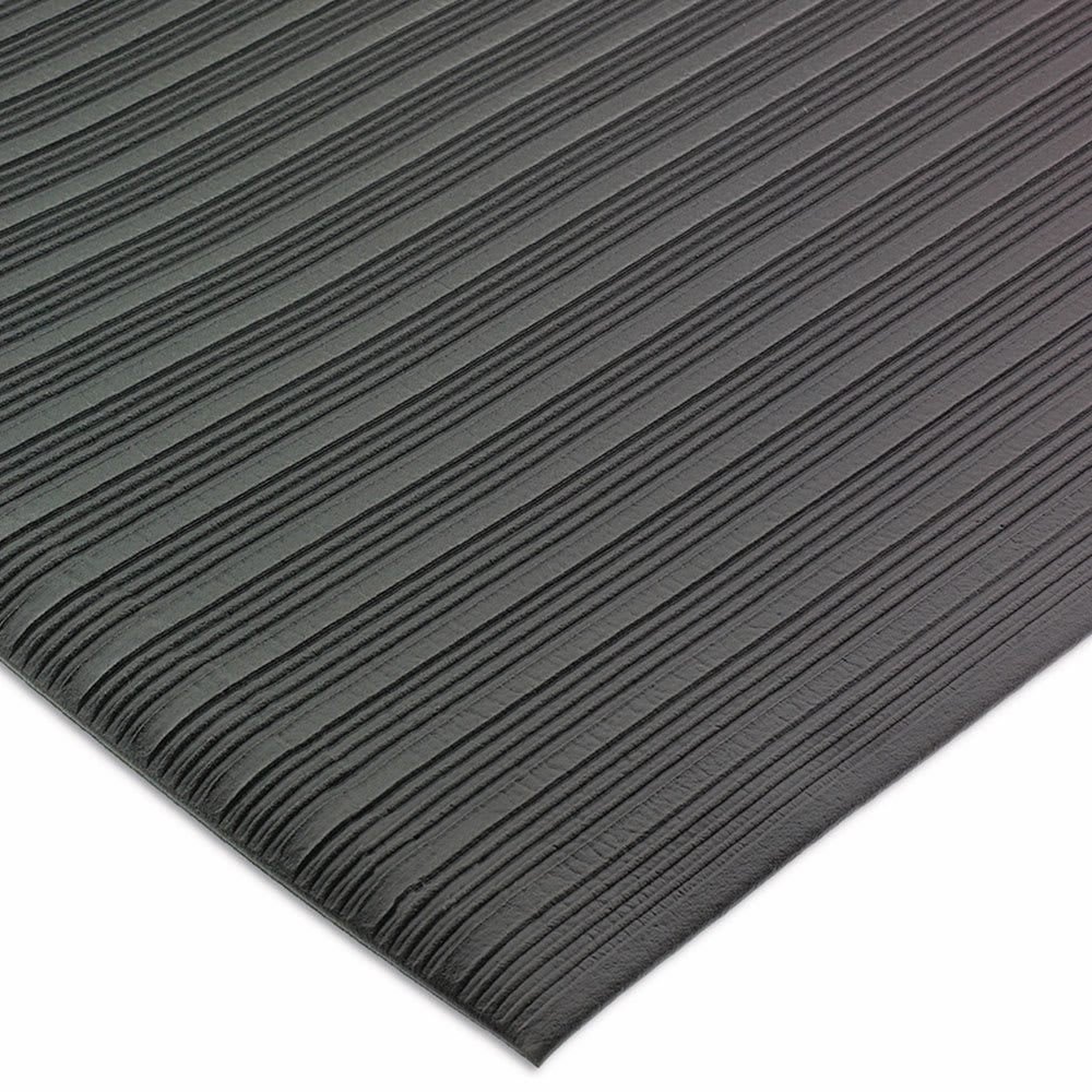 094-KM4360BK Sponge Floor Runner, Vinyl, 3' x 60' x 3/8", Black