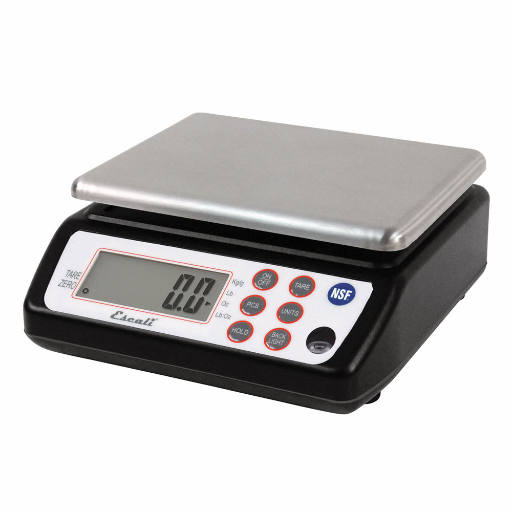 San Jamar / Escali SCDGP11M 11 lb. Metallic Round Professional Digital  Portion Control Kitchen Scale