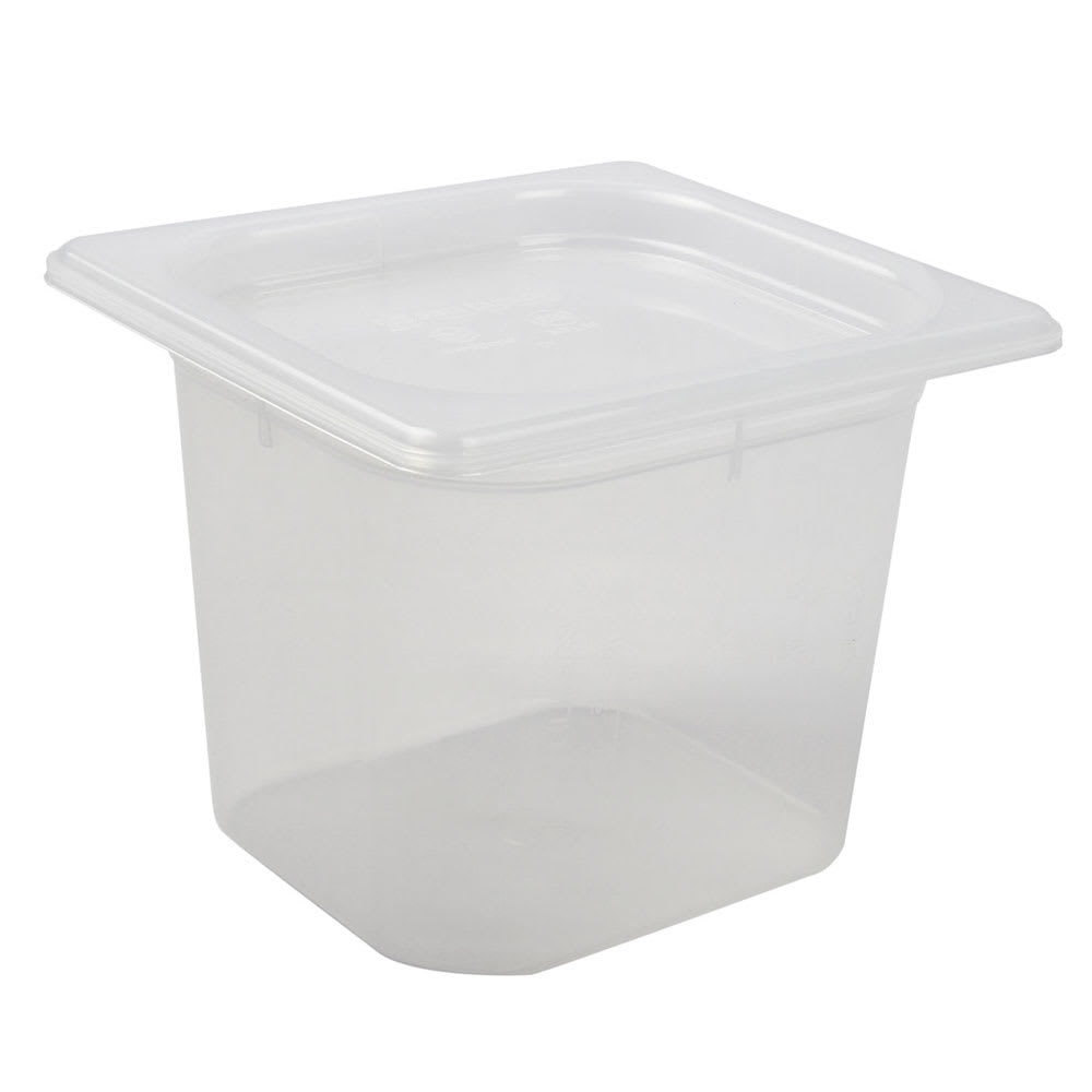 094-MP16 1/6 Size ModPan Food Pan w/ Lid - Stackable, Polypropylene, Clear
