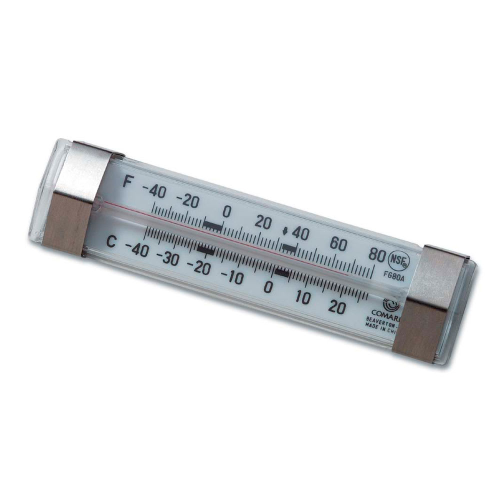 113-FG80AK Refrigerator Freezer Thermometer, -40 to 80 F, Hangs or Stands, NSF