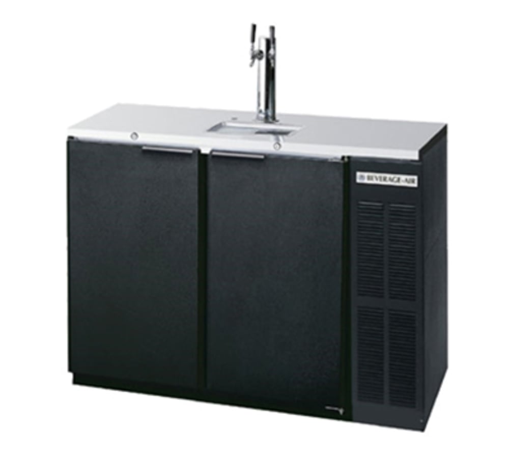 118-DD48Y1B 48" Draft Beer System w/ (2) Keg Capacity - (1) Column, Black, 115v