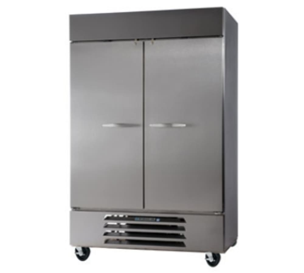 118-HBR491 52" Two Section Reach-In Refrigerator, (2) Solid Door, 115v