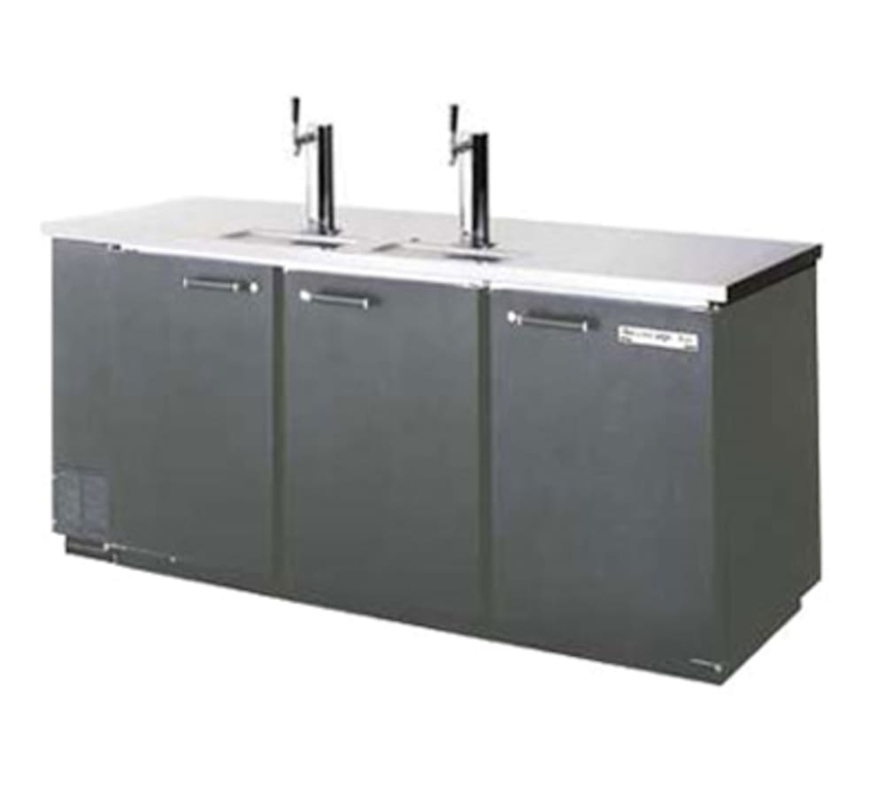 118-DD781B 79" Draft Beer System w/ (4) Keg Capacity - (2) Columns, Black, 115v
